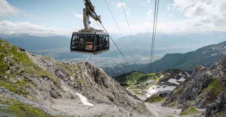 cable car and view point spots in tyrol austria